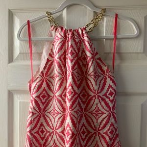 Milly tank with gold chain neckline